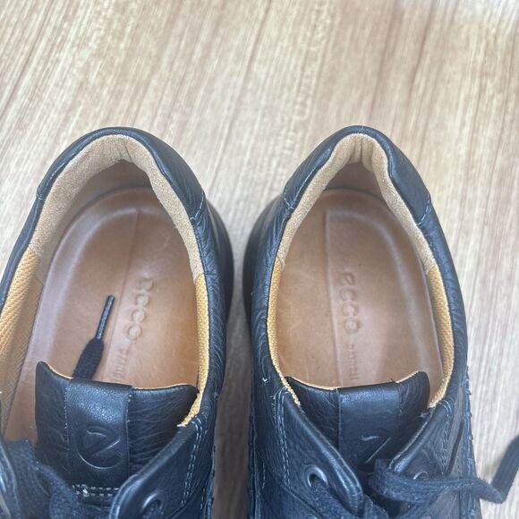 ECCO Seawalker Casual Lace-Up Derby Shoes Men Sz EU 44 USA 10-10.5 Black Leather
